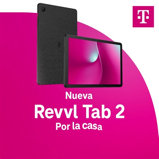 ¿Una tableta 5G equipada de atributos y al precio más accesible? Presentando la nueva Revvl Tab 2 POR LA CASA. Con capacidad 5G, pantalla LCD de 10.1 pulgadas de alta resolución, doble bocina con sonido estéreo y batería de larga duración. Aprovecha la experiencia de la Revvl Tab 2 al máximo, conectado a la red 5G más grande y rápida en Puerto Rico y Estados Unidos. #Tmobile 🫶 | T-Mobile Puerto Rico