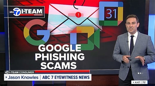 GOOGLE PHISHING SCAMS: The new sophisticated scams targeting popular tools like Google meet and Google calendar. #google | Jason Knowles ABC7