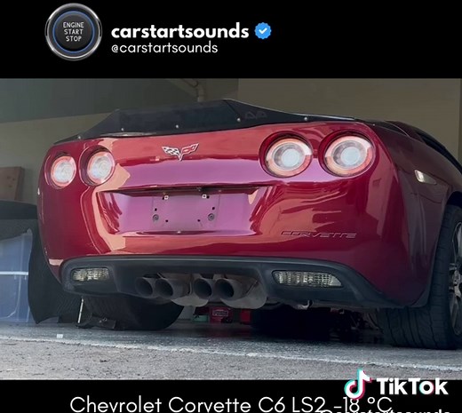 Cold Start of Chevrolet Corvette C6 LS2 at −18 °C