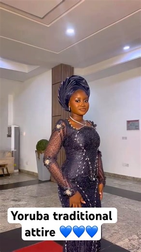 A Yoruba bride ✨💙 #nigerianbride #yorubabride #yorubaweddings
