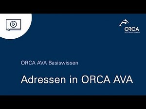 ORCA AVA | Adressen in ORCA AVA