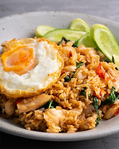 Spicy Chicken and Basil Fried Rice | Marion's Kitchen