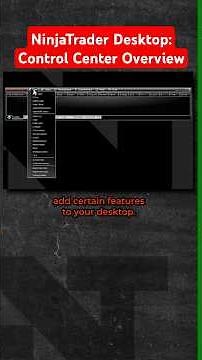 NinjaTrader Desktop: Beginners Guide to the Control Center