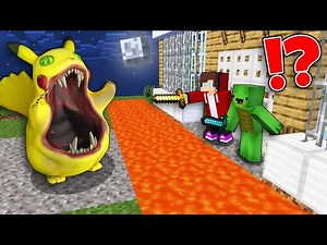 Pikachu vs. JJ and Mikey's Strongest Security House! Minecraft