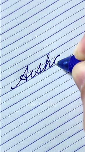 "Aishaa" Beautiful name in Cursive writing | How to write English Cursive writing | Cursive Letters