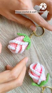 92K views · 1.6K reactions |  Easy Crochet Mini Rose Keychain Full video tutorial on YouTube Chapa crochet & craft step by step #fbreels #reels #crochet #crochetflower #crochetkeychain #gonkuicrochet | Gonkui Crochet & Chapa crochet craft | Facebook
