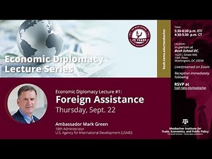 Economic Diplomacy Lecture 1 - Foreign Assistance