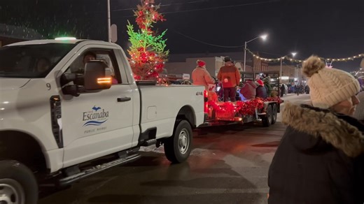 1.5K views · 76 reactions | Great to lead Santa at the Escanaba Christmas Parade. After a sad day with the fire at the House of Ludington, it was good to play for our community. | Escanaba City Band | Facebook