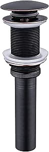 Bathroom Sink Drain Without Overflow - Big Cap for Standard 1 3/4" Drain Opening - Pop Up Vessel Sink Drain,Oil Rubbed Bronze