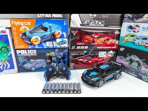 Unboxing RC Collection! Rc Rally Car, McQueen, City Rc Bus , Flying Car & Police