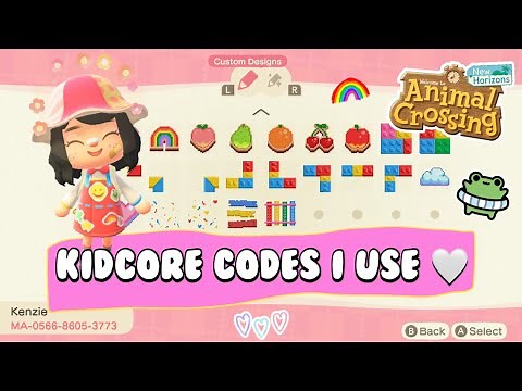 40+ Kidcore Design Codes I Use on my Kidcore Forest Island 🌈 (Animal Crossing New Horizons)