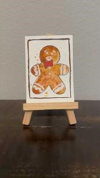 How to Paint a Gingerbread Man in Watercolor 🍪 | Easy Holiday Watercolor Tutorial for Beginners