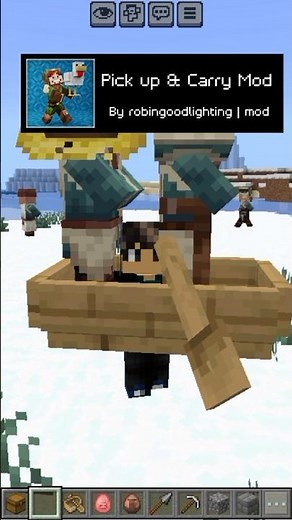 Pick Up & Carry Mod for MCPE | Move Mobs & Chests#minecraft #mcpeaddons #mcpe #minecraftpe