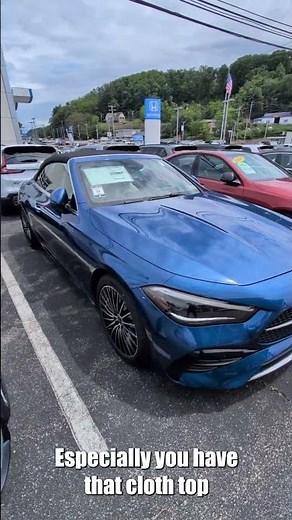 💙 2026 Mercedes CLE 300 Cabriolet Shines in Stunning Starling Blue Metallic Finish! #mercedesbenz