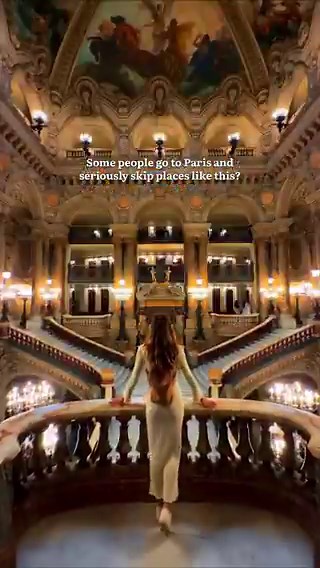 Palais Garnier is one of the most iconic opera houses in the world and a true masterpiece of Paris 19th century architecture.It’s opulent, theatrical and almost overwhelming in the best way - the kind of place that makes your Paris trip memorable where you pause, look up, and take it all in without rushing 🎭