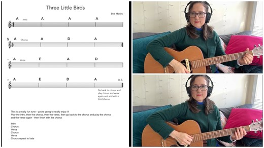 Three little birds strumming bass demo - by Bob Marley and the Wailers