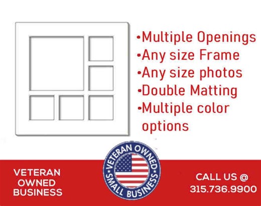 Multiple Opening Square Mat | Double Mat | Mat for Frame | Frame Matboard | Multiple Cut Out Mat - Etsy