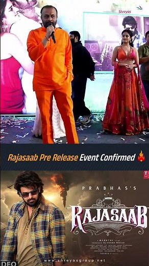 Rajasaab Pre Release Event Confirmed - TG Vishwa Prasad | The RajaSaab | Prabhas | Shreyas Media