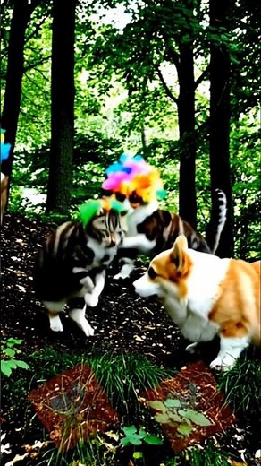 Corgi & Cat’s Adorable Playtime Moments! 🥰🐶