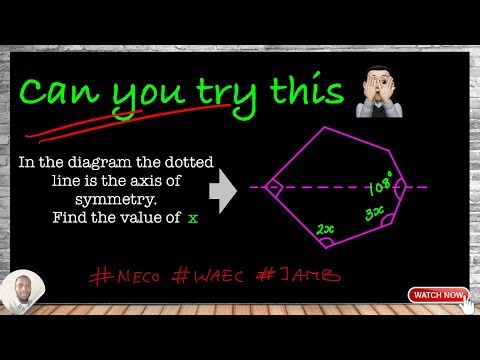 Using the Line of Symmetry to Solve Geometry Problems (WAEC, JAMB, BECE)