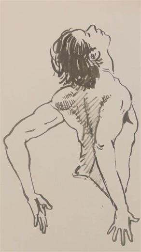 Brush pen drawing - figure