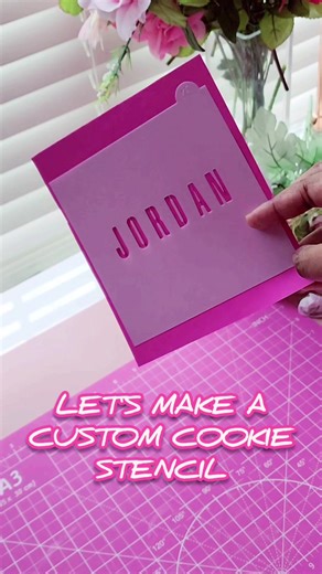 The perfect DIY Cookie Stencil. Taking sugar cookies from lame to fame 😆. I always love a good cookie project. Stencils available soon on my Etsy Shop #cookiestencils #stencil #stencilart #crafting #craftingcommunity #diy #handmade #craft #makersgonnamake #craftroom #papercrafting #entrepreneur #baker #bakery #blackowned #blackownedbusiness #blackownedsmallbusiness