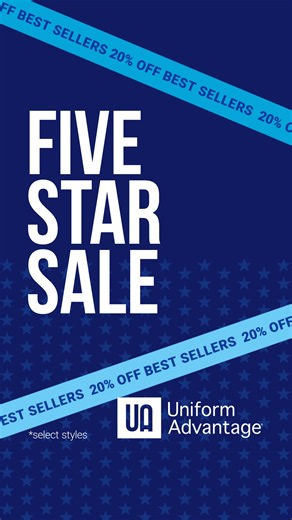 Five-Star Sale! ⭐ Get up to 20% off top brands. Limited time—sale ends 11/03/25! | Uniform Advantage