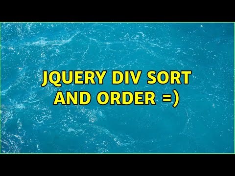 Jquery Div sort and order =)