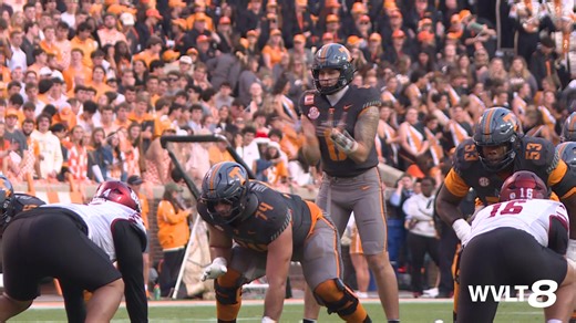 Joey Aguilar to the house and he salutes the crowd. #Vols | Rylee Robinson Sports