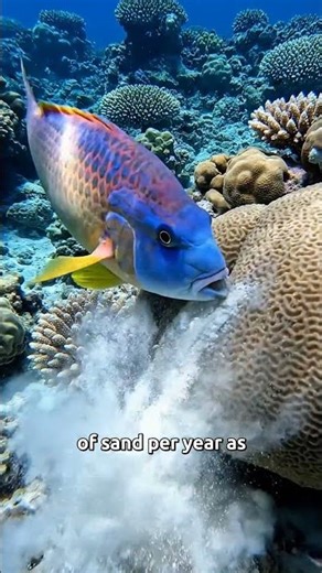 Parrotfish poop makes beaches! 🤯 #facts