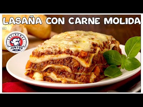 Receta de lasaña al horno con carne molida y queso mozzarella