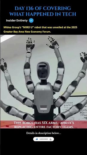 China Unveils 6-Armed Humanoid Robot That Starts Factory Work in 2025 🤖 #technology #techinnovation