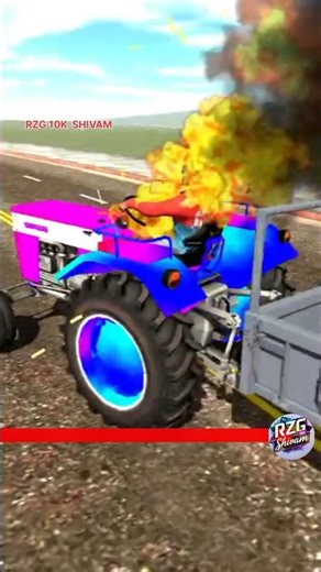 TRACTOR BLAST 💥🤯 || Indian Bike Driving 3d || scam #viral #blast #scam #gta