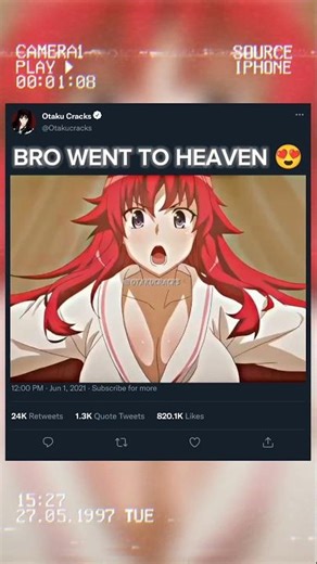 BRO WENT TO HEAVEN 😍 | #hdxd #highschooldxd #amv #anime