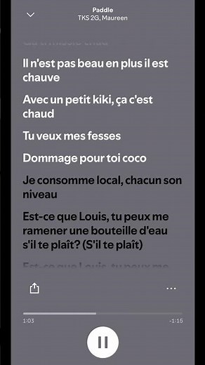 TKS 2G x Maureen - paddle - paroles