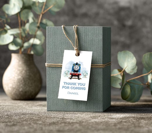 8 Designs, Thomas and Friends Gift Tags, for Thomas the Tank Engine Themed Parties • Personalised Digital Party Favour Tags - Etsy UK