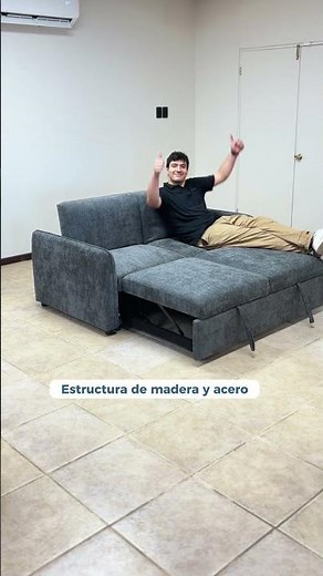 Sofá Cama 2 Cuerpos Moderno New Dallas Gris - Daniels Chile