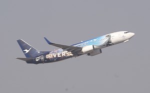 厦航深蓝色环球影城彩绘737！厦航B737-85C（B5487）大连周水子机场起飞MF8080_哔哩哔哩_bilibili