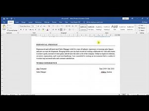 How to Write a sales Manager CV/ Simple format [ CV, Resume Formats/ Templates In Ms Word ]