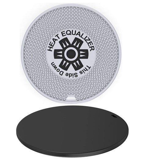 8 inch Black Ceramic Finish Heat Equalizer-Heat Diffuser – Aluminum & Copper Alloy for Gas & Electric Stoves-Hot Plate & Burner Cover-Simmer plate