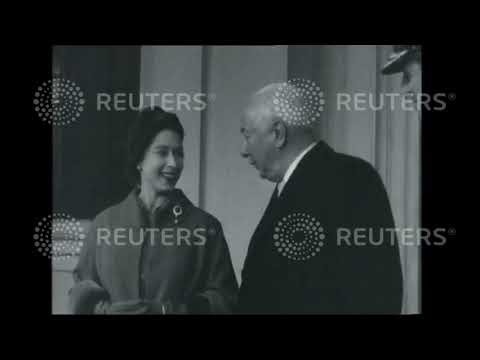 1958 ROYAL: Queen Elizabeth II hosts state visit by German President Thodore Heuss / flashbacks