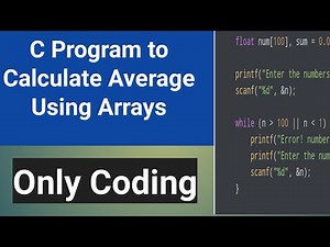 C Program to Calculate Average Using Arrays #cprogramming #codingtutorial