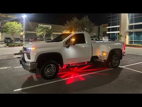 Installing Watermelon Lights 🍉✨ #truckingtendencies #babydually #silverado