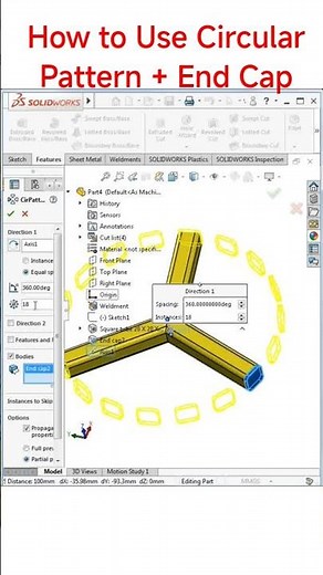How to Use a Circular Pattern in Solidworks | Solidworks Tips