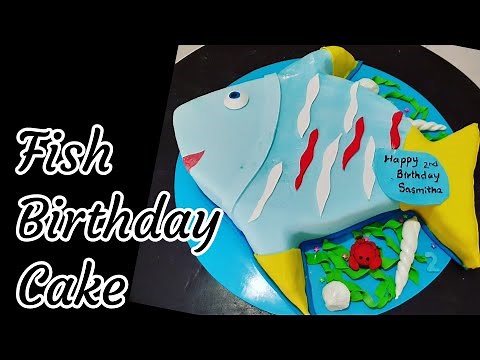 Fish Birthday Cake Design | How to Make Fish Shape Birthday Cake.