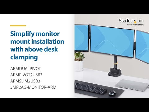 Installation Guide for Above Desk Clamping Monitor Mounts | StarTech.com