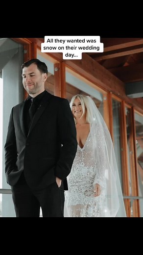 Magical Winter Wedding: Groom's Emotional Reaction to Snowfall