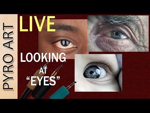 Pyrography: LIVE Wood Burning different types of Eyes