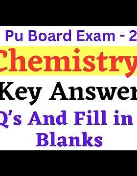 2ND PUC CHEMISTRY🔥 ANNUAL EXAM 2023 💯 KEY ANSWER || 12TH CLASS ✅ #2023 #chemistry
