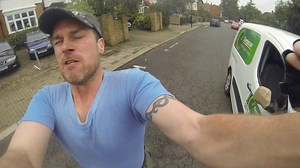 van driver attacks innocent cyclist! SPOOF...PARODY VIDEO....WATCH IT TO THE END. Sketch produced by Broken Toaster TV Starring ACTORS Ben Adams, Andrew Shire & Andy 'Twigz' Ranger Directed by David Spearing This footage is managed exclusively by Viralvideouk.com. If you wish to license this footage please contact Info@viralvideouk.com | Broken Toaster TV